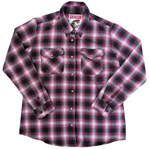 Dixxon Flannel Company The Viper Women’s Pearl Snap Long Sleeve Shirt Size Large